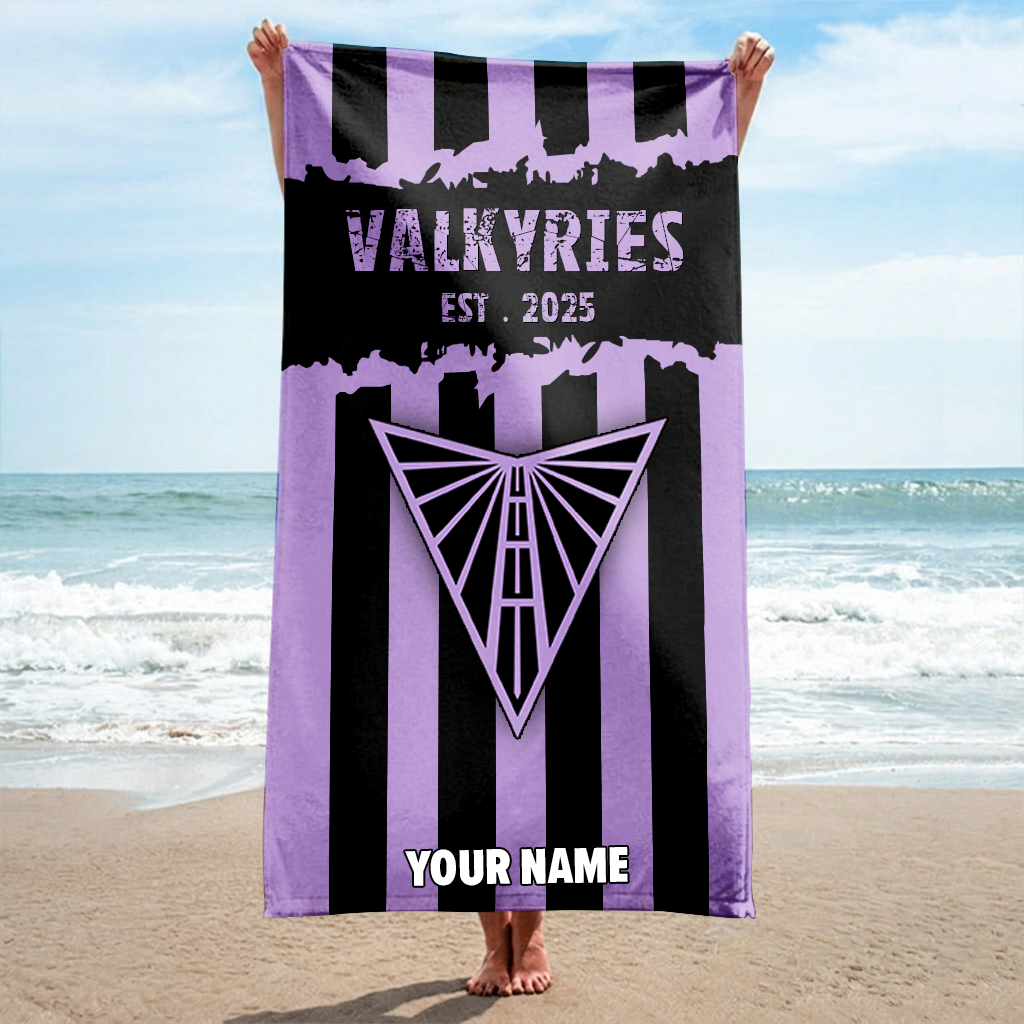 FINAL SALE - NEW CUSTOMIZED WNBA05 GSV GOLDEN STATE VALKYRIES BEACH TOWEL FOR FAN