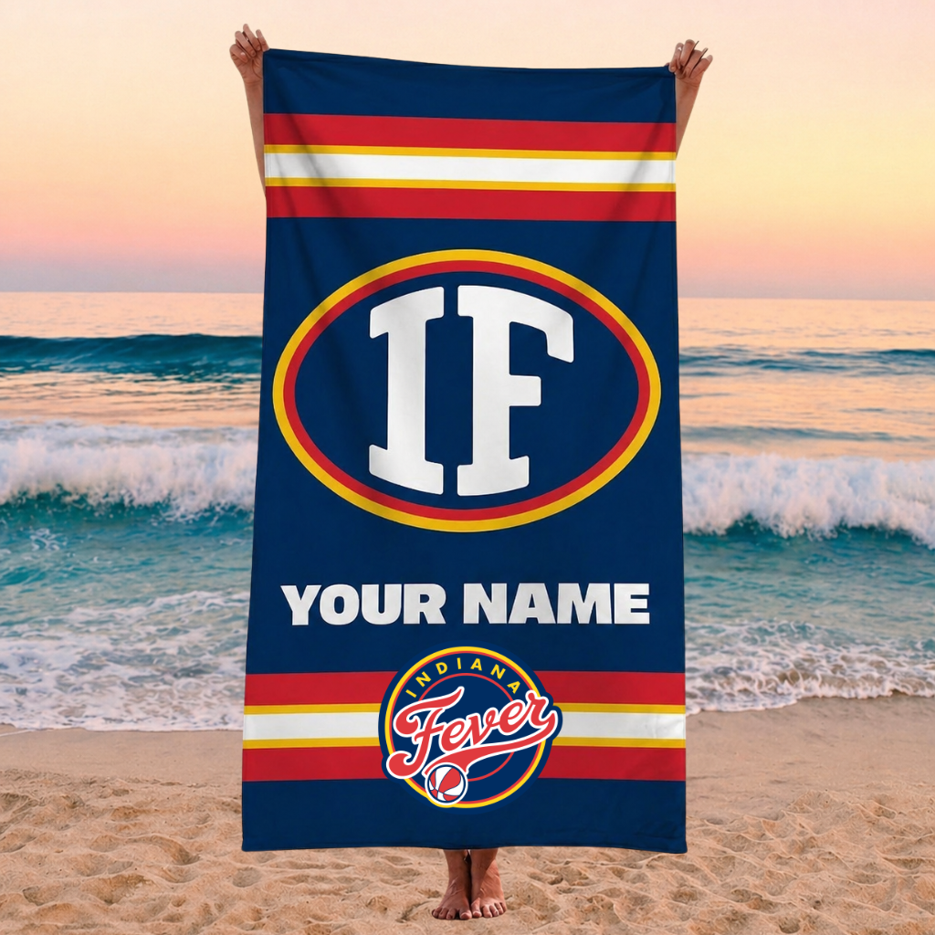ENDING TODAY - NEW CUSTOMIZED WNBA06 IDF INDIANA FEVER BEACH TOWEL FOR FAN