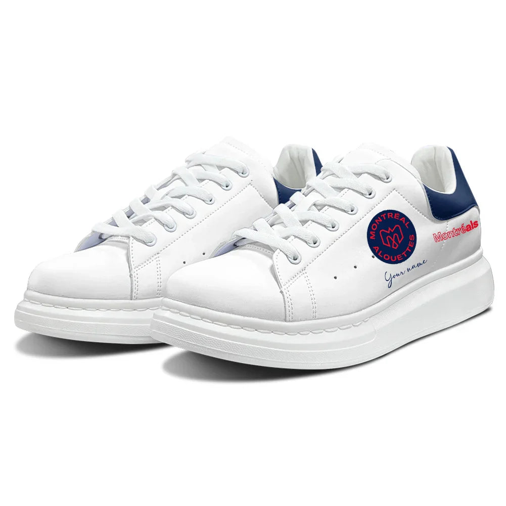 [FAN EXCLUSIVE] NEW CUSTOMIZED CFL01 MTL MONTREAL ALOUETTES MCQUEEN SHOES