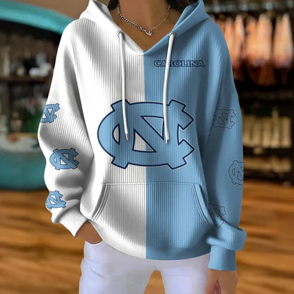 [FAN FAVORITE] NEW CUSTOMIZED NCAA CFH01 NTH NORTH CAROLINA TAR HEELS RIBBED HOODIE & SWEATSHIRT