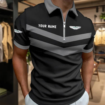 [FAN MUST-HAVE] NEW CUSTOMIZED F102 AMR ASTON MARTIN ZIP POLO SHIRT