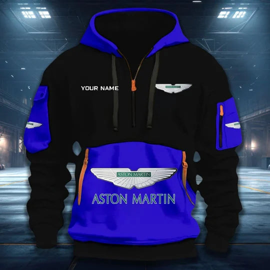 [FAN MUST-HAVE] NEW CUSTOMIZED F102 AMR ASTON MARTIN QUARTER ZIP HOODIE