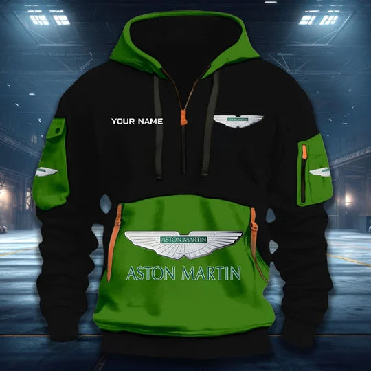 [FAN MUST-HAVE] NEW CUSTOMIZED F102 AMR ASTON MARTIN QUARTER ZIP HOODIE
