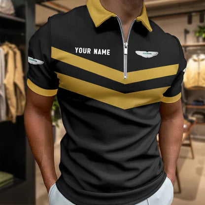 [FAN MUST-HAVE] NEW CUSTOMIZED F102 AMR ASTON MARTIN ZIP POLO SHIRT