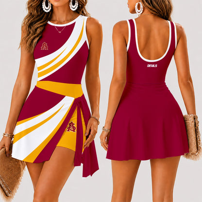 [FAN FAVORITE] NEW CUSTOMIZED NCAA CWS02 ASS ARIZONA STATE SUN DEVILS WOMEN'S SUMMER SKORT DRESS