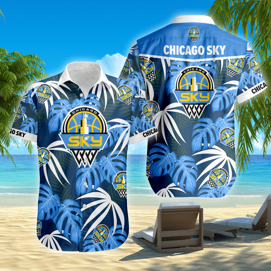 ENDING TODAY - NEW CUSTOMIZED WNBA02 CCS CHICAGO SKY UNISEX HAWAIIAN SHIRT