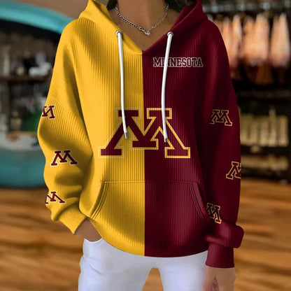 [FAN FAVORITE] NEW CUSTOMIZED NCAA MFF02 MGG MINNESOTA GOLDEN GOPHERS RIBBED HOODIE & SWEATSHIRT