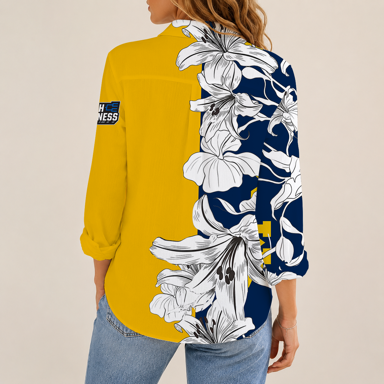 [FAN FAVORITE] NEW CUSTOMIZED NCAA MAM02 MIW MICHIGAN WOLVERINES STRAPPY WOMEN CASUAL SHIRT
