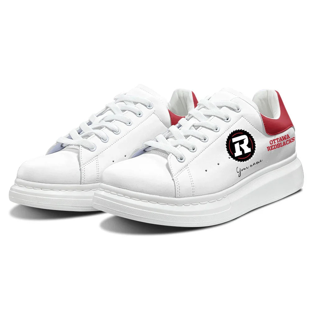 [FAN EXCLUSIVE] NEW CUSTOMIZED CFL02 OTT OTTAWA REDBLACKS MCQUEEN SHOES