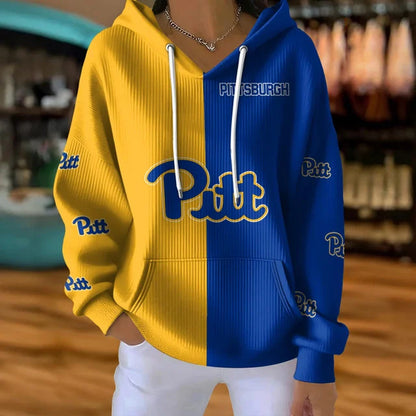 [FAN FAVORITE] NEW CUSTOMIZED NCAA FBS02 PIP PITTSBURGH PANTHERS RIBBED HOODIE & SWEATSHIRT