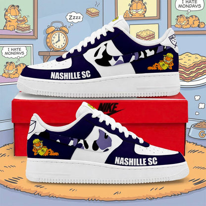 FINAL SALE - NEW CUSTOMIZED MLS02 NSC NASHVILLE x GARFIELD AF1 SNEAKERS