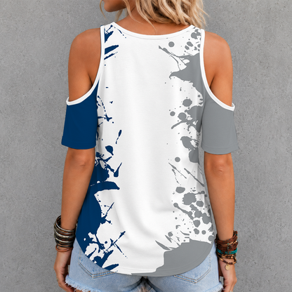 [FAN FAVORITE] NEW CUSTOMIZED NCAA CFH03 ODM OLD DOMINION MONARCHS CRISS CROSS V-NECK TOP