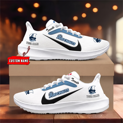 [FAN EXCLUSIVE] NEW CUSTOMIZED CFL03 TOR TORONTO ARGONAUTS STRAPPY ROAD RUNNING SHOES