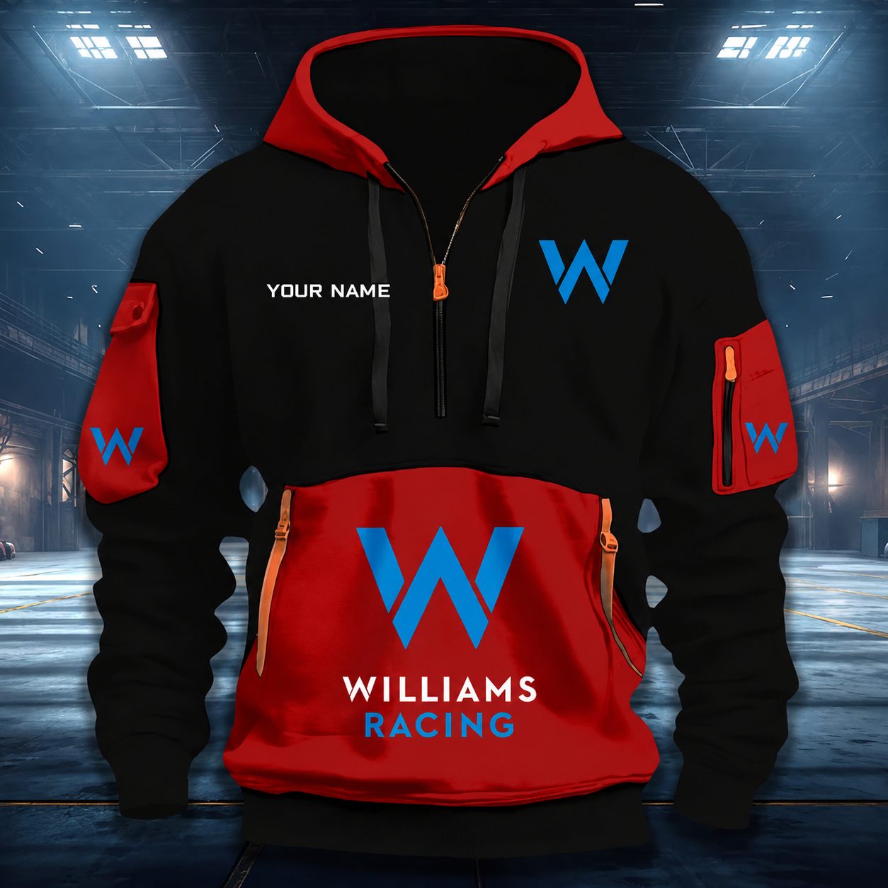 [FAN MUST-HAVE] NEW CUSTOMIZED F103 WIL WILLIAMS RACING QUARTER ZIP HOODIE