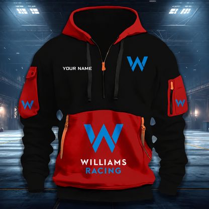 [FAN MUST-HAVE] NEW CUSTOMIZED F103 WIL WILLIAMS RACING QUARTER ZIP HOODIE