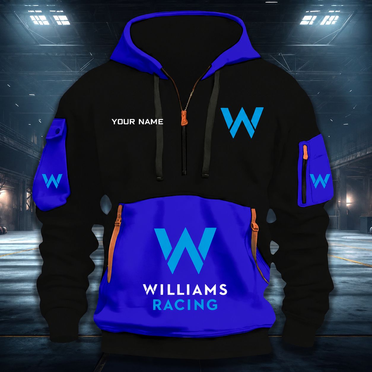 [FAN MUST-HAVE] NEW CUSTOMIZED F103 WIL WILLIAMS RACING QUARTER ZIP HOODIE