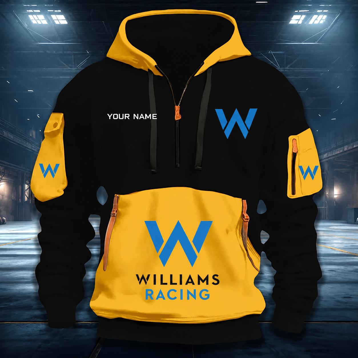 [FAN MUST-HAVE] NEW CUSTOMIZED F103 WIL WILLIAMS RACING QUARTER ZIP HOODIE