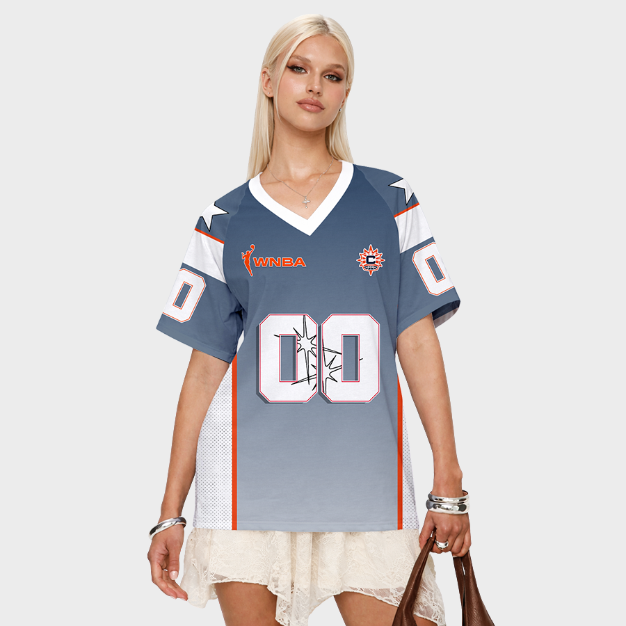 LIMITED EDITION - NEW CUSTOMIZED WNBA03 CTS CT SUN V-NECK BASKETBALL JERSEY