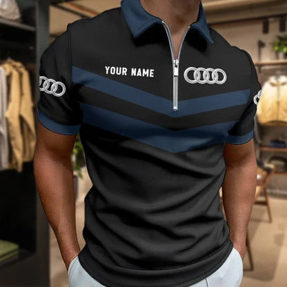 [FAN MUST-HAVE] NEW CUSTOMIZED F104 AUD AUDI ZIP POLO SHIRT