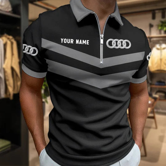 [FAN MUST-HAVE] NEW CUSTOMIZED F104 AUD AUDI ZIP POLO SHIRT