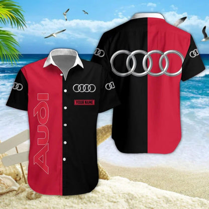 [FAN MUST-HAVE] NEW CUSTOMIZED F104 AUD AUDI UNISEX HAWAIIAN SHIRT & SHORTS SET