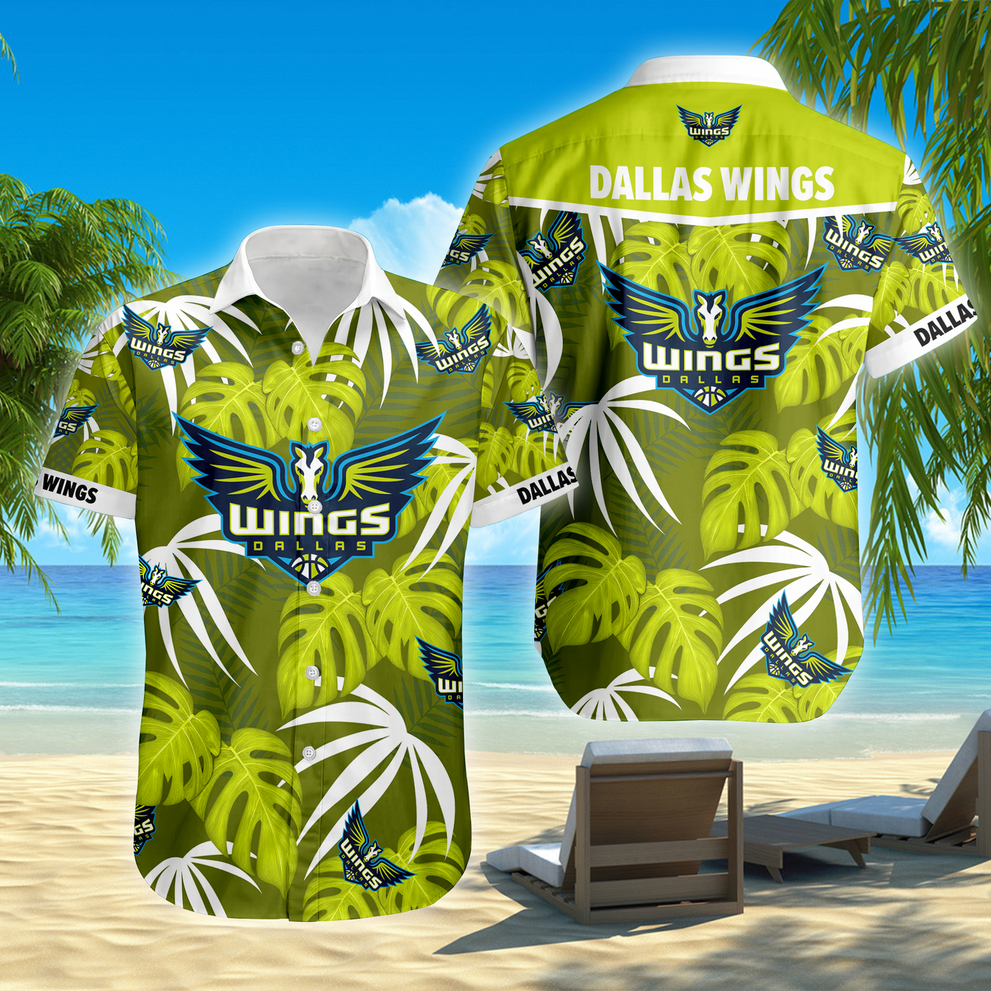 ENDING TODAY - NEW CUSTOMIZED WNBA04 DLW DALLAS WINGS UNISEX HAWAIIAN SHIRT