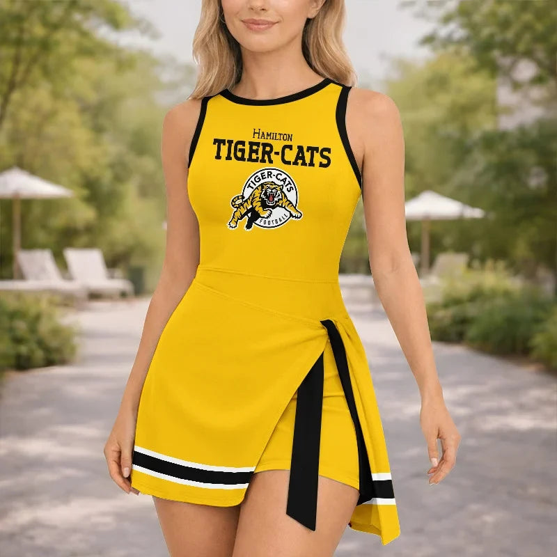 [FAN EXCLUSIVE] NEW CUSTOMIZED CFL04 HAM HAMILTON TIGER-CATS WOMEN'S SUMMER SKORT DRESS