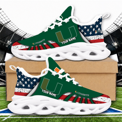 [FAN FAVORITE] NEW CUSTOMIZED NCAA CWS04 MIH MIAMI HURRICANES UNISEX CLUNKY SNEAKERS