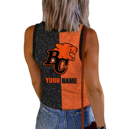 [FAN EXCLUSIVE] NEW CUSTOMIZED CFL05 BCL BC LIONS WOMEN'S V-NECK TANK TOP