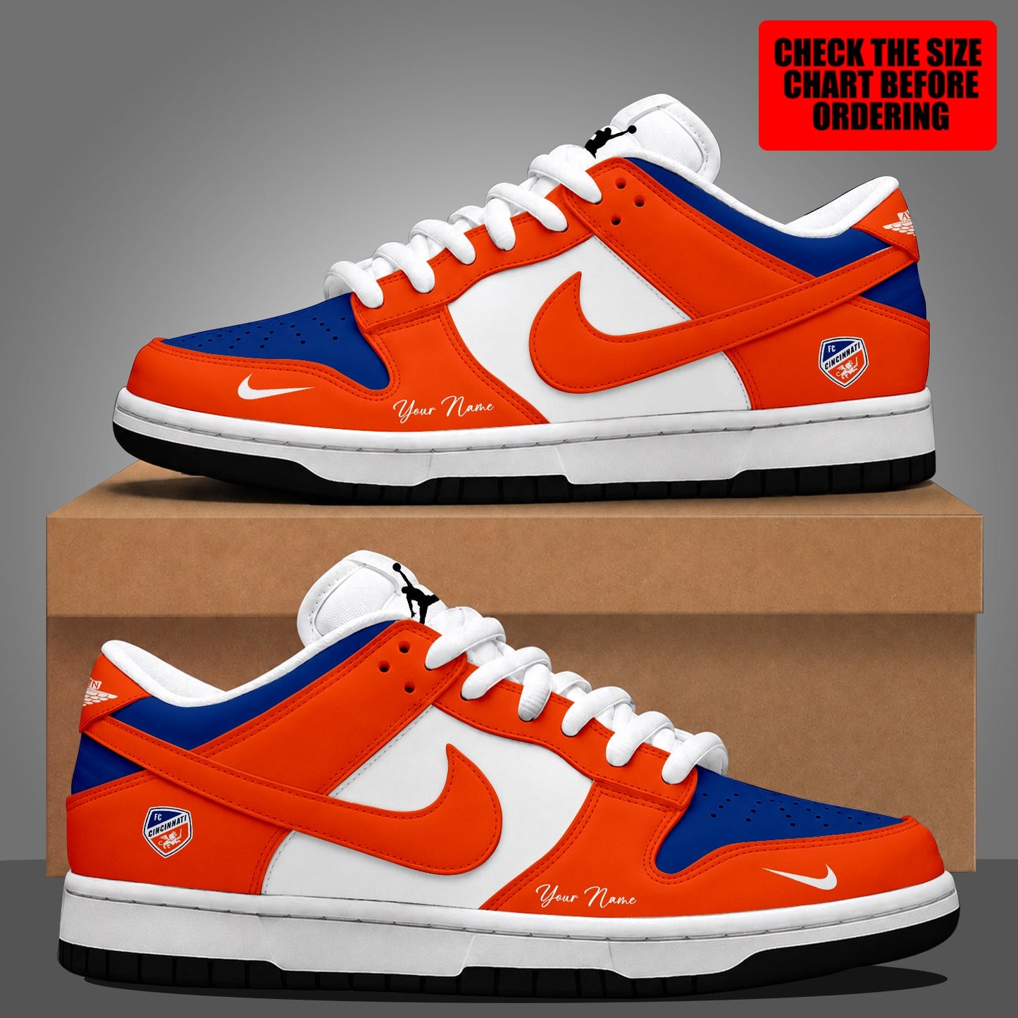 [FAN EXCLUSIVE] NEW CUSTOMIZED MLS05 FCC FC CINCINNATI DUNK LOW SHOES