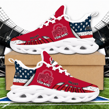 [FAN FAVORITE] NEW CUSTOMIZED NCAA FBS05 OSB OHIO STATE BUCKEYES CLUNKY SNEAKERS