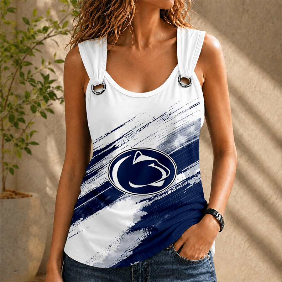 [FAN FAVORITE] NEW CUSTOMIZED NCAA CFH05 PNL PENN STATE NITTANY LIONS O-RING SHOULDER TANK TOP