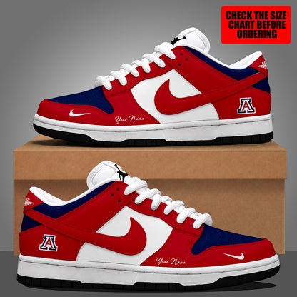 [FAN FAVORITE] NEW CUSTOMIZED NCAA CWS06 ARW ARIZONA WILDCATS DUNK LOW SHOES