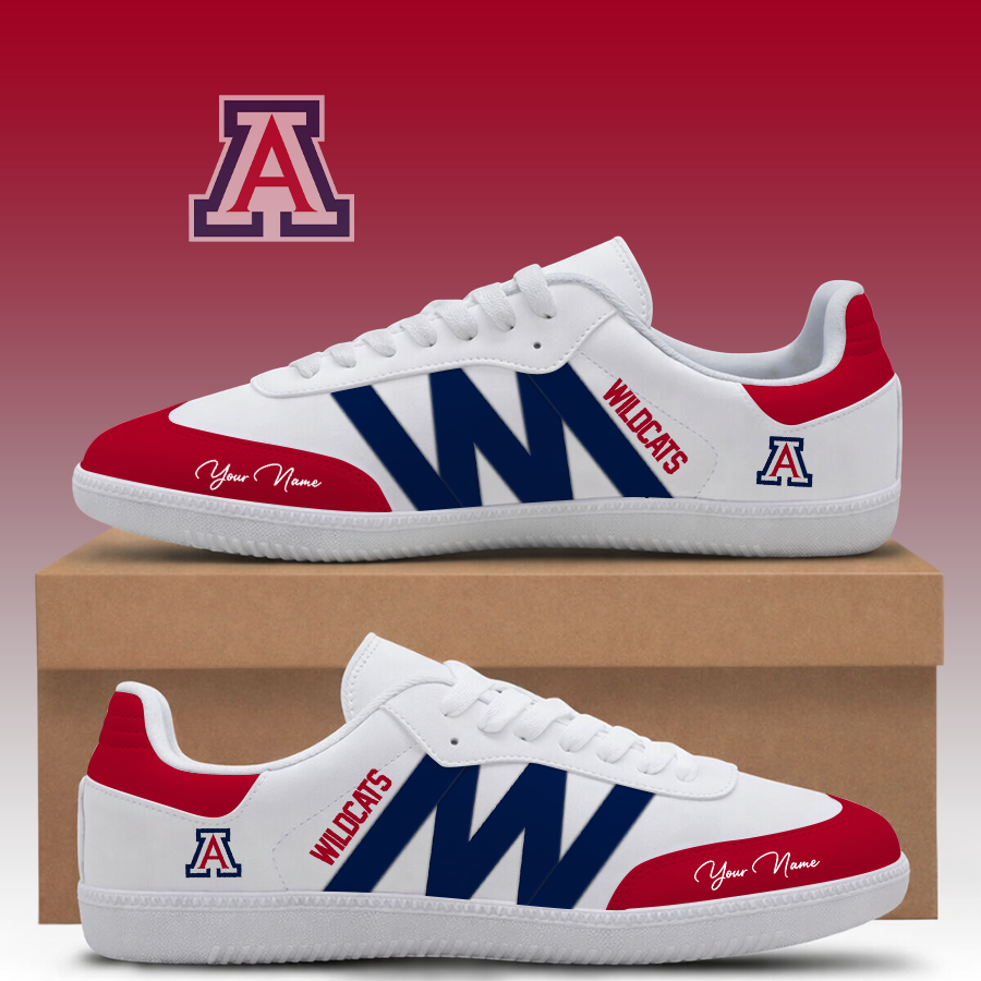 [FAN FAVORITE] NEW CUSTOMIZED NCAA CWS06 ARW ARIZONA WILDCATS CLASSIC SNEAKERS