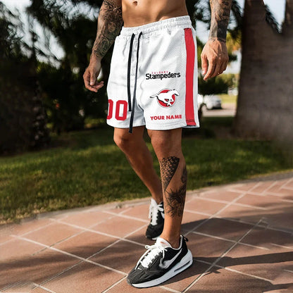 [FAN EXCLUSIVE] NEW CUSTOMIZED CFL06 CGY CALGARY STAMPEDERS SHORT PANTS