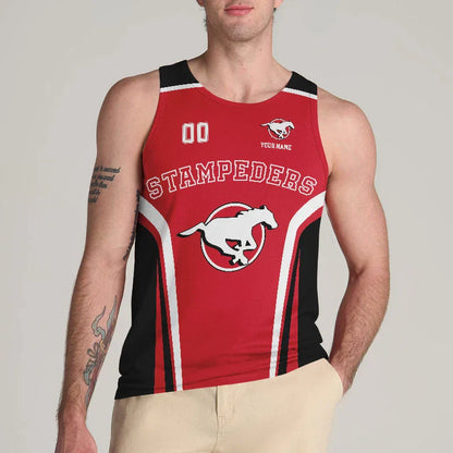 [FAN EXCLUSIVE] NEW CUSTOMIZED CFL06 CGY CALGARY STAMPEDERS UNISEX TANK TOP