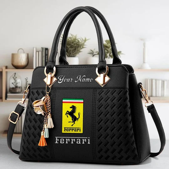 [FAN MUST-HAVE] NEW CUSTOMIZED F106 FER SCUDERIA FERRARI MULTICOLOR HANDBAG