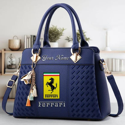 [FAN MUST-HAVE] NEW CUSTOMIZED F106 FER SCUDERIA FERRARI MULTICOLOR HANDBAG