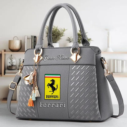 [FAN MUST-HAVE] NEW CUSTOMIZED F106 FER SCUDERIA FERRARI MULTICOLOR HANDBAG