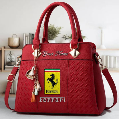 [FAN MUST-HAVE] NEW CUSTOMIZED F106 FER SCUDERIA FERRARI MULTICOLOR HANDBAG