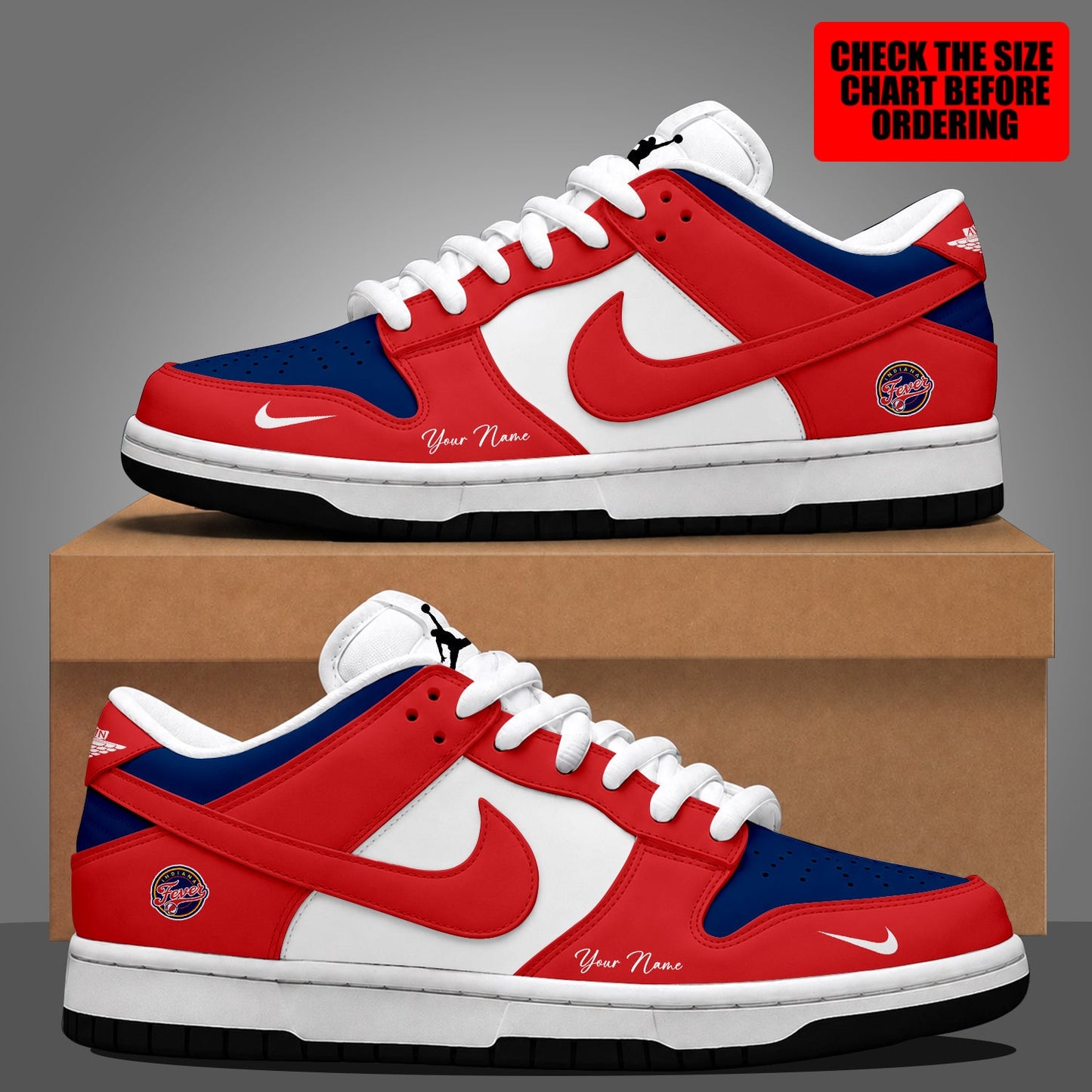 [FAN FAVORITE] NEW CUSTOMIZED WNBA06 IDF INDIANA FEVER DUNK LOW SHOES