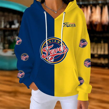 [FAN FAVORITE] NEW CUSTOMIZED WNBA06 IDF INDIANA FEVER RIBBED HOODIE & SWEATSHIRT