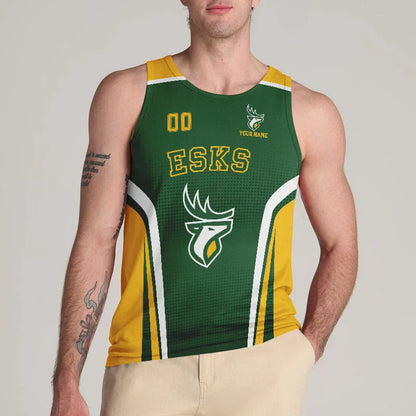 [FAN EXCLUSIVE] NEW CUSTOMIZED CFL07 EDM EDMONTON ELKS UNISEX TANK TOP