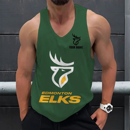 [FAN EXCLUSIVE] NEW CUSTOMIZED CFL07 EDM EDMONTON ELKS UNISEX TANK TOP