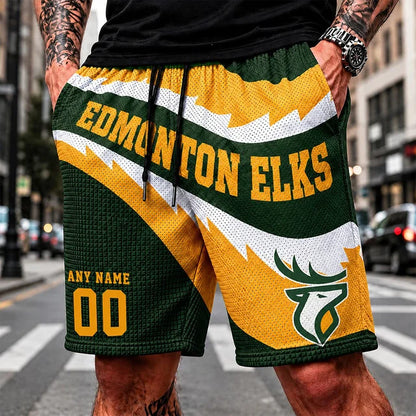 [FAN EXCLUSIVE] NEW CUSTOMIZED CFL07 EDM EDMONTON ELKS SHORT PANTS