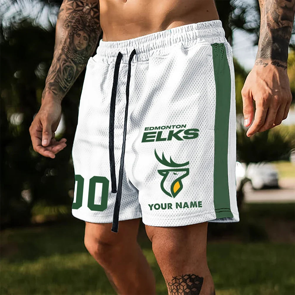 [FAN EXCLUSIVE] NEW CUSTOMIZED CFL07 EDM EDMONTON ELKS SHORT PANTS