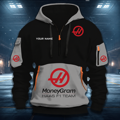 [FAN MUST-HAVE] NEW CUSTOMIZED F107 HAS HAAS QUARTER ZIP HOODIE