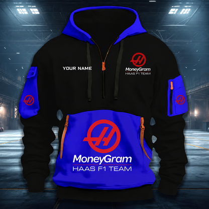 [FAN MUST-HAVE] NEW CUSTOMIZED F107 HAS HAAS QUARTER ZIP HOODIE