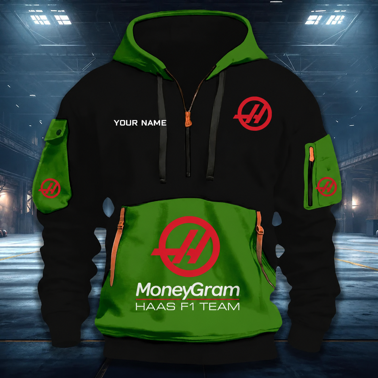 [FAN MUST-HAVE] NEW CUSTOMIZED F107 HAS HAAS QUARTER ZIP HOODIE