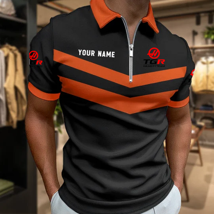 [FAN MUST-HAVE] NEW CUSTOMIZED F107 TGR HAAS ZIP POLO SHIRT